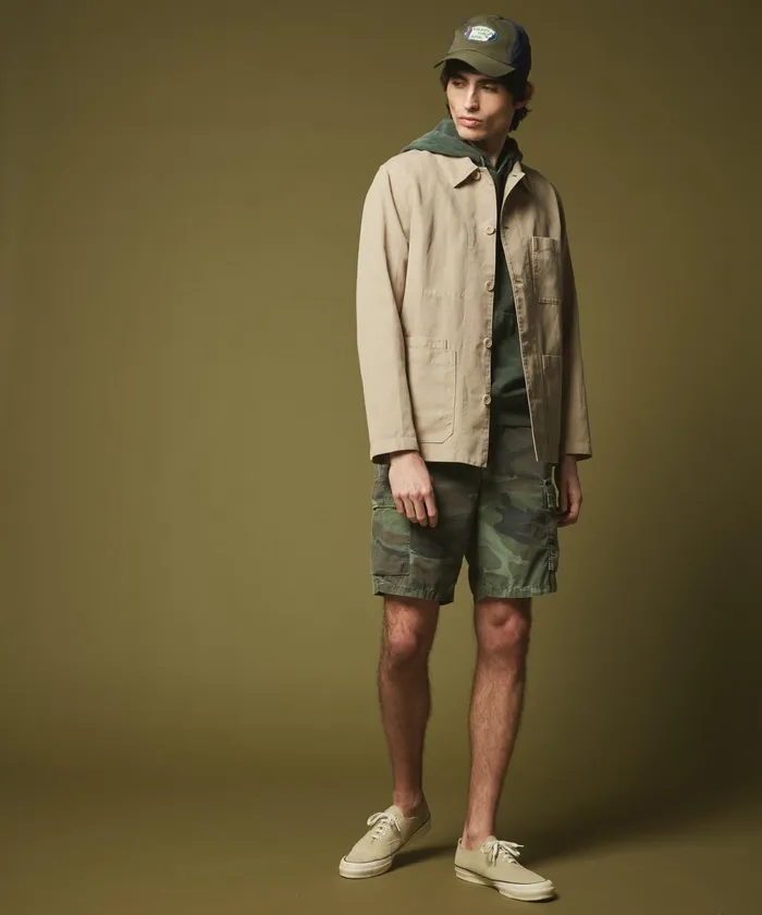 Men Hartford Jackets and Outerwear Natural Cotton And Linen Jerry Jacket