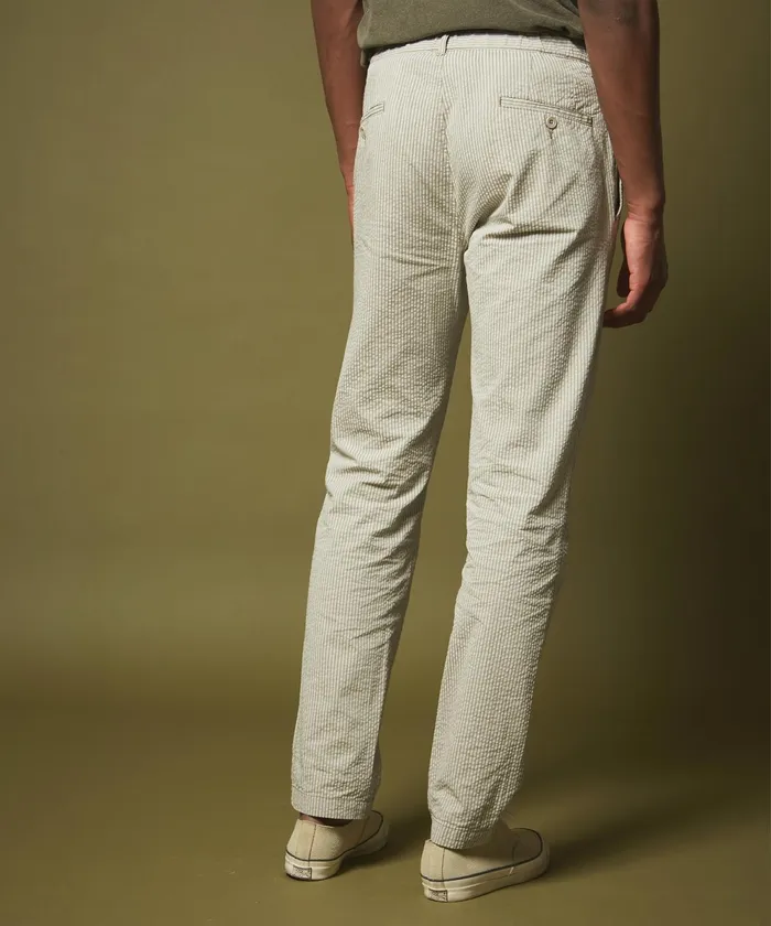 Men Hartford Pants Khaki Seersucker Tanker Easy Pants