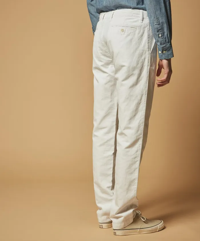 Men Hartford Pants White Canvas Tyron Pants