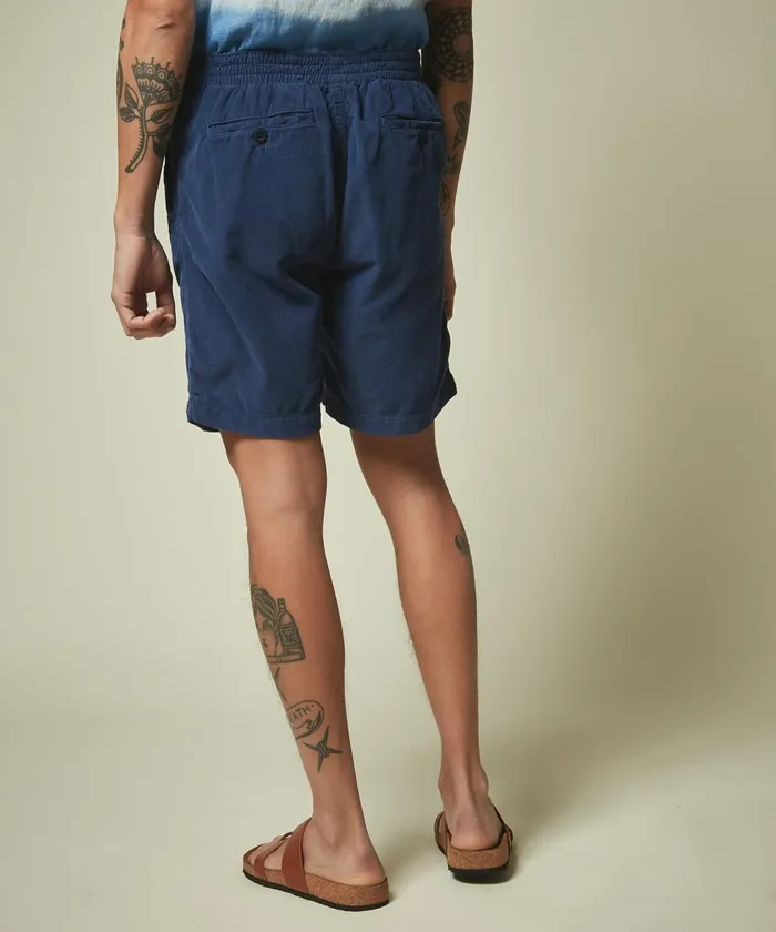 Men Hartford Shorts Blue Corduroy Gimmy Bermuda Shorts