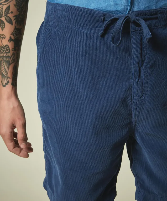 Men Hartford Shorts Blue Corduroy Gimmy Bermuda Shorts