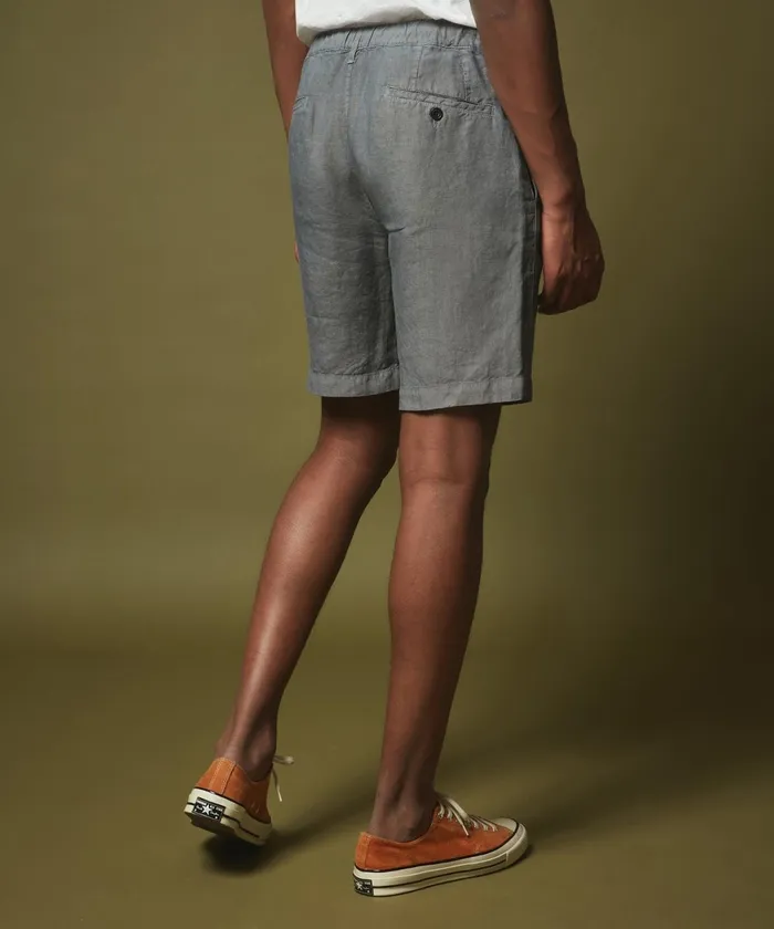 Men Hartford Shorts Blue Linen Tank Easy Shorts