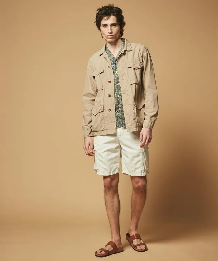 Men Hartford Shorts Chalk Linen Tyler Bermuda Shorts