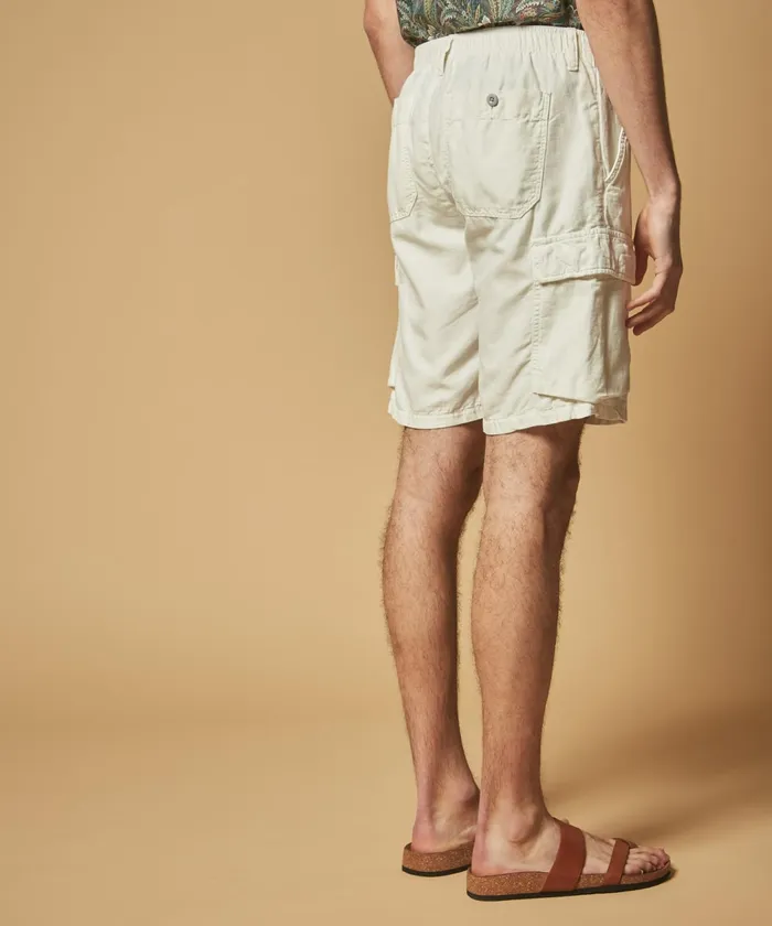 Men Hartford Shorts Chalk Linen Tyler Bermuda Shorts