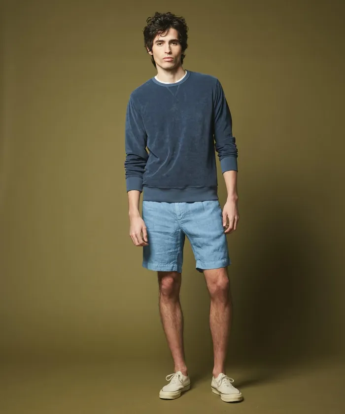 Men Hartford Shorts Chambray Linen Tank Easy Shorts