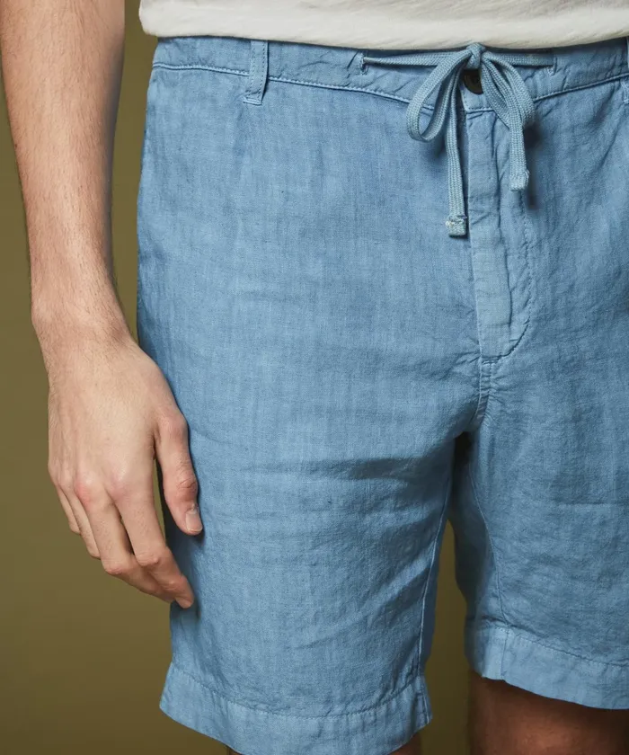 Men Hartford Shorts Chambray Linen Tank Easy Shorts