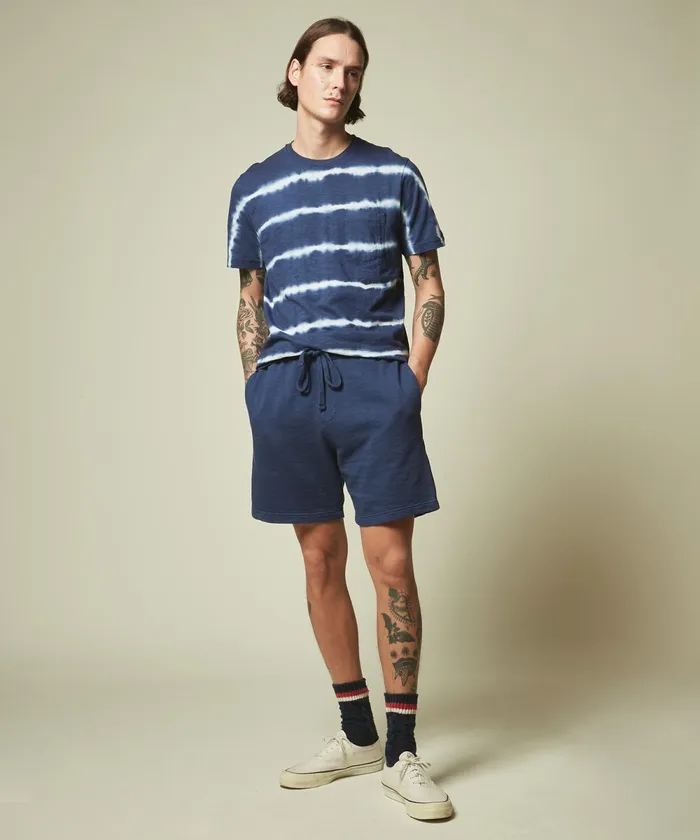 Men Hartford Shorts Indigo Light Cotton Bermuda Shorts