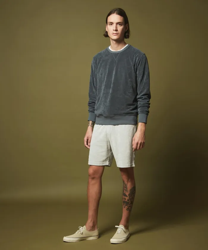 Men Hartford Sweaters Charcoal Towelling Sweatshirt