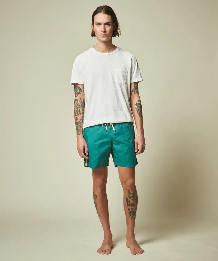 Men Hartford Swimwear Mint Green Lightweight Swim Shorts