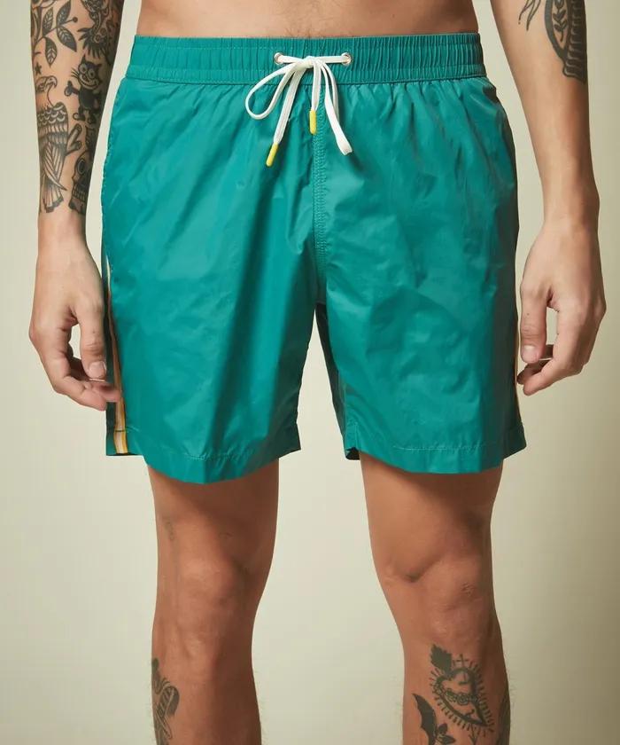 Men Hartford Swimwear Mint Green Lightweight Swim Shorts