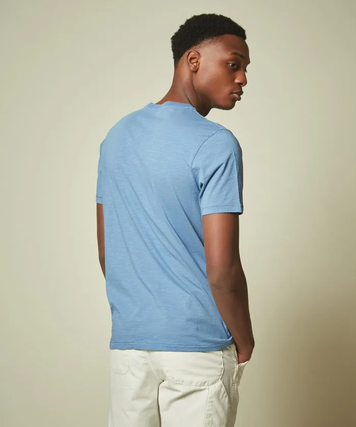 Men Hartford TShirts and Polos Beach Days Print Chambray TeeShirt