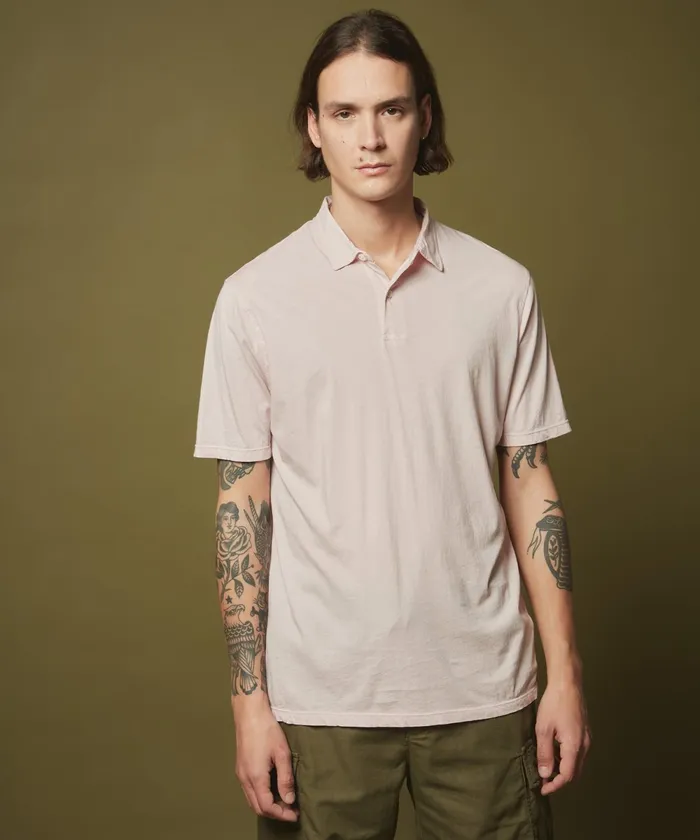 Men Hartford TShirts and Polos Faded Pink Light Jersey Polo