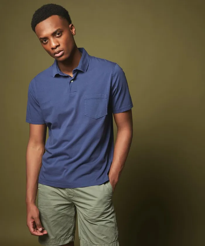 Men Hartford TShirts and Polos Indigo Cotton Jersey Polo