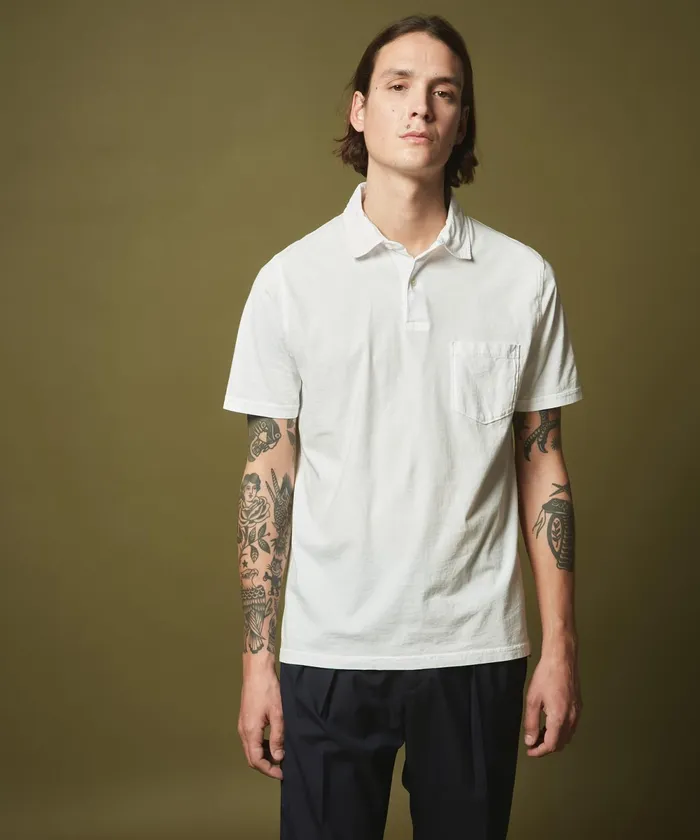 Men Hartford TShirts and Polos White Cotton Jersey Polo
