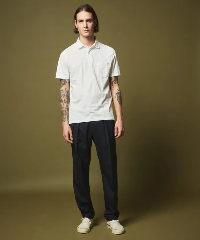 Men Hartford TShirts and Polos White Cotton Jersey Polo