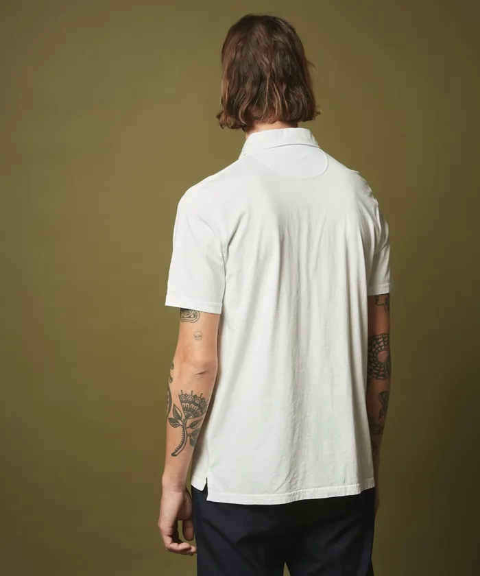Men Hartford TShirts and Polos White Cotton Jersey Polo