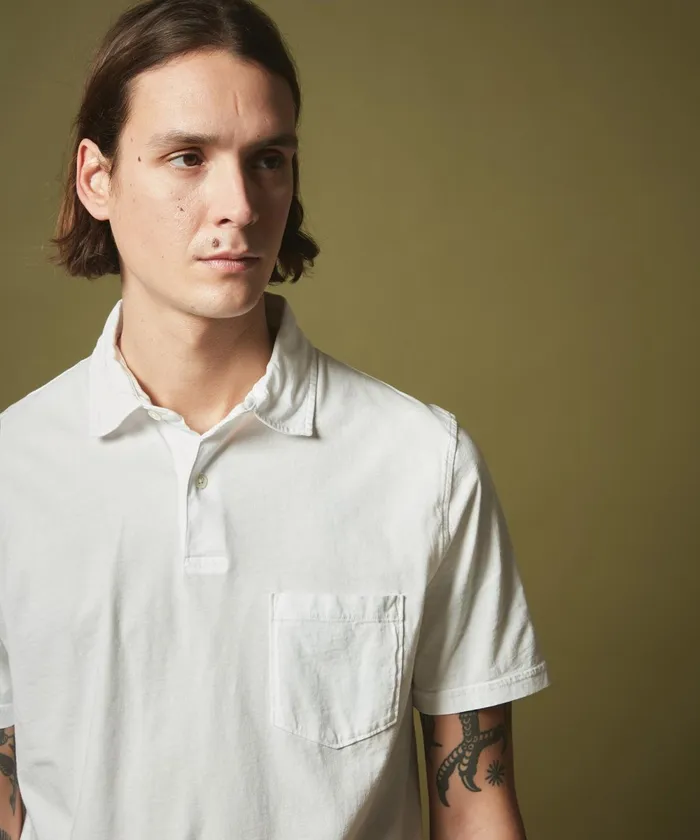 Men Hartford TShirts and Polos White Cotton Jersey Polo