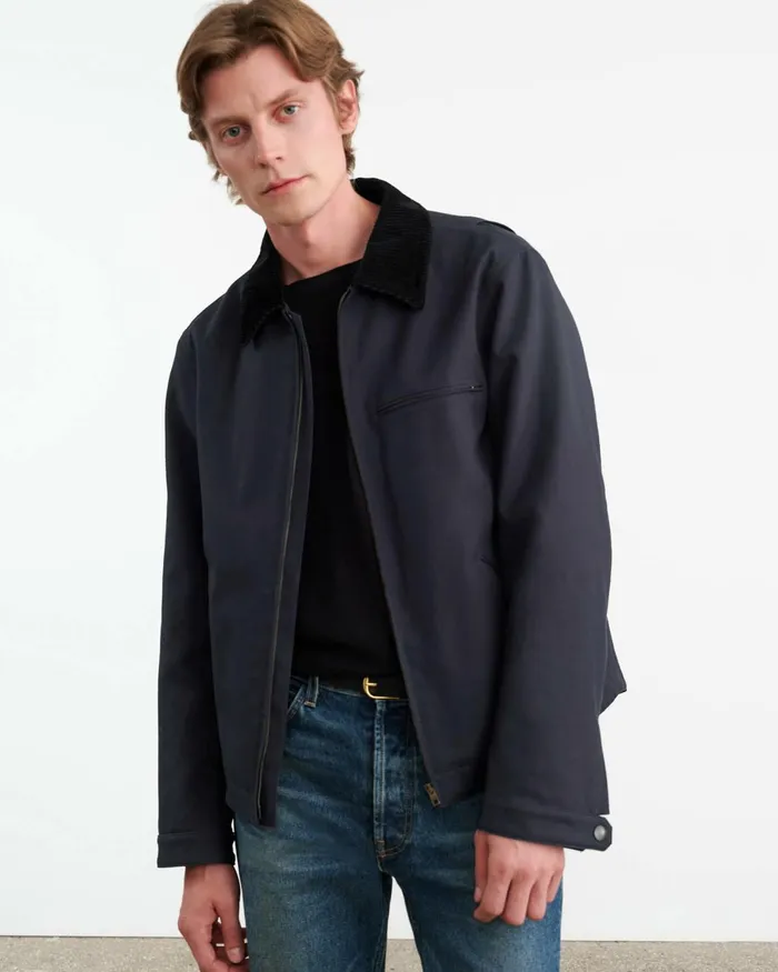 Men Jackets and Coats Nili Lotan CASPIAN JACKET Dark Navy