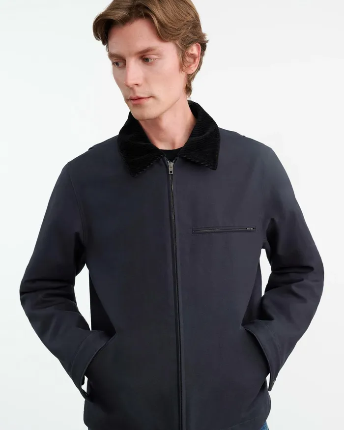 Men Jackets and Coats Nili Lotan CASPIAN JACKET Dark Navy