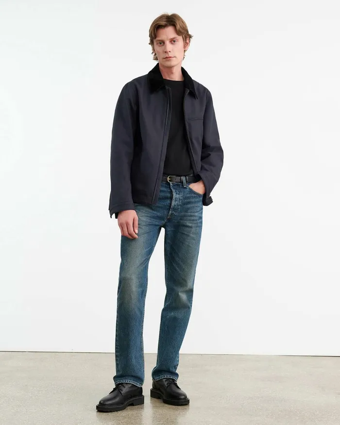 Men Jackets and Coats Nili Lotan CASPIAN JACKET Dark Navy