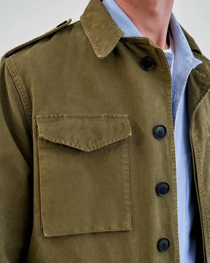 Men Jackets and Coats Nili Lotan CHARLIE JACKET Uniform Green