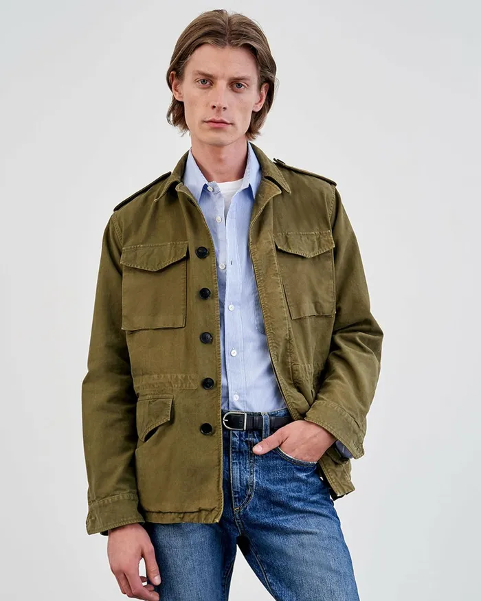 Men Jackets and Coats Nili Lotan CHARLIE JACKET Uniform Green