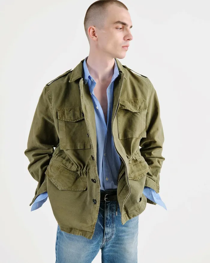 Men Jackets and Coats Nili Lotan CHARLIE JACKET Uniform Green