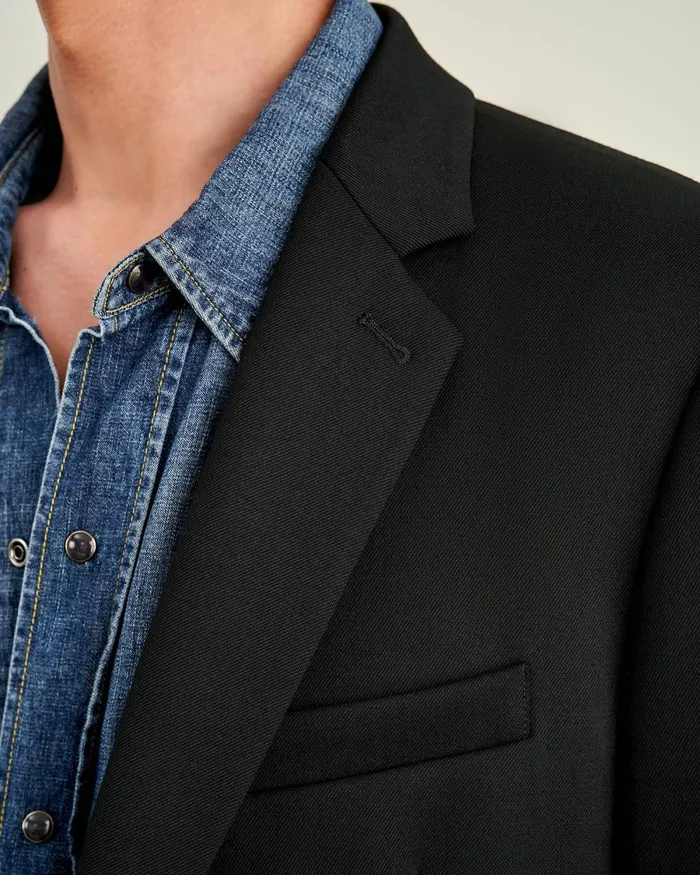 Men Jackets and Coats Nili Lotan DANIEL BLAZER Black