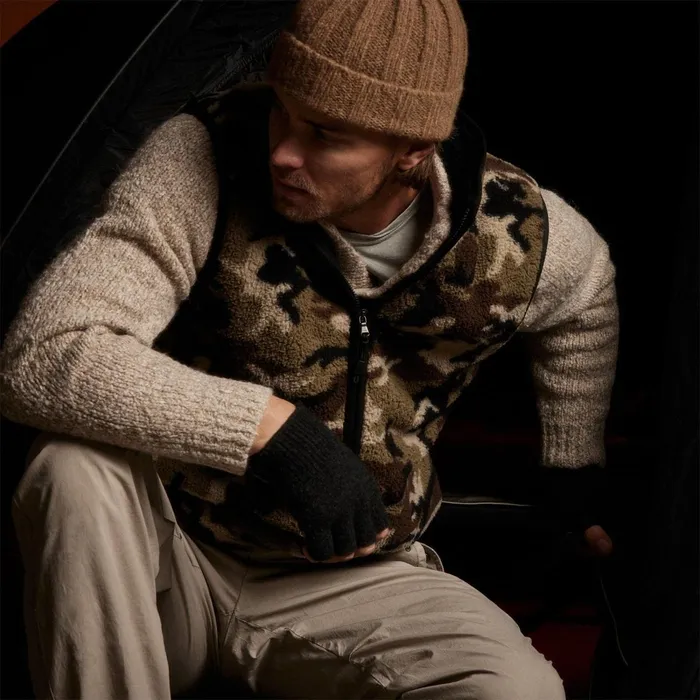 Men JacketsOuterwear James Perse Camo Sherpa Sport Vest Moss Camo