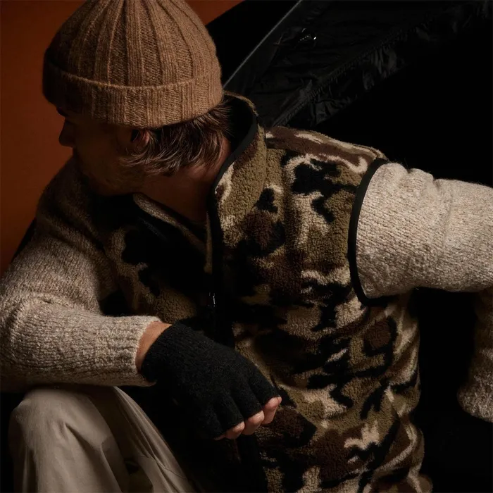 Men JacketsOuterwear James Perse Camo Sherpa Sport Vest Moss Camo