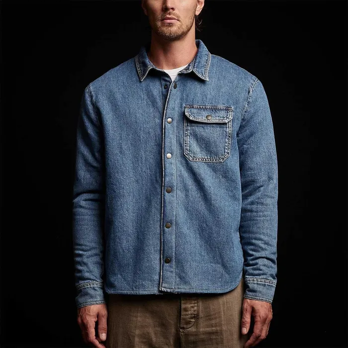 Men JacketsOuterwear James Perse Denim Sherpa Jacket Indigo
