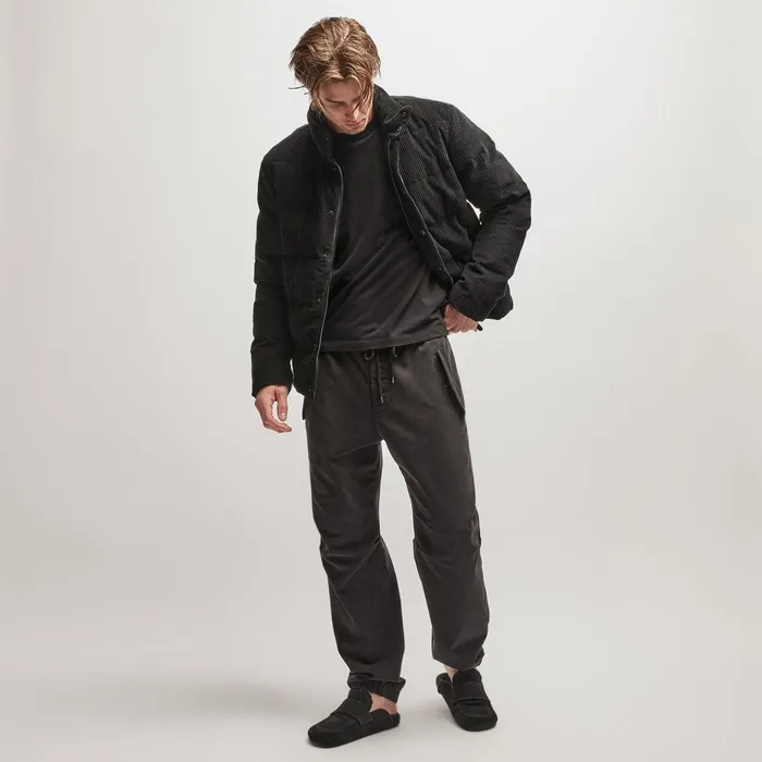 Men JacketsOuterwear James Perse Down Filled Cord Jacket Black