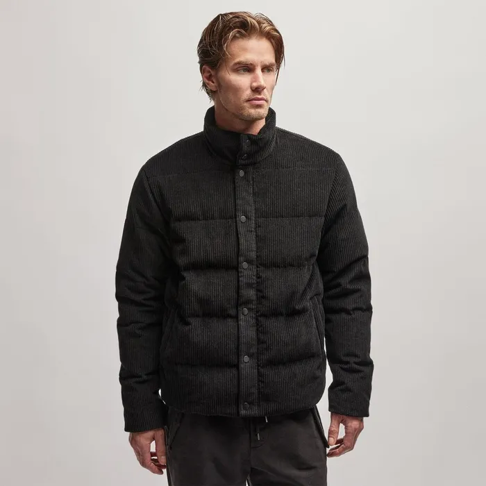 Men JacketsOuterwear James Perse Down Filled Cord Jacket Black