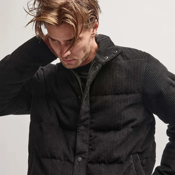 Men JacketsOuterwear James Perse Down Filled Cord Jacket Black