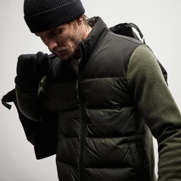 Men JacketsOuterwear James Perse Luxury Down Front Zip Sweater Sierra