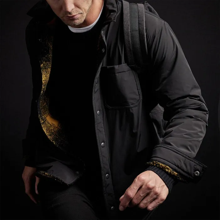 Men JacketsOuterwear James Perse Plaid Lined Performance Jacket Black