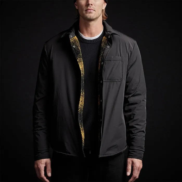Men JacketsOuterwear James Perse Plaid Lined Performance Jacket Black