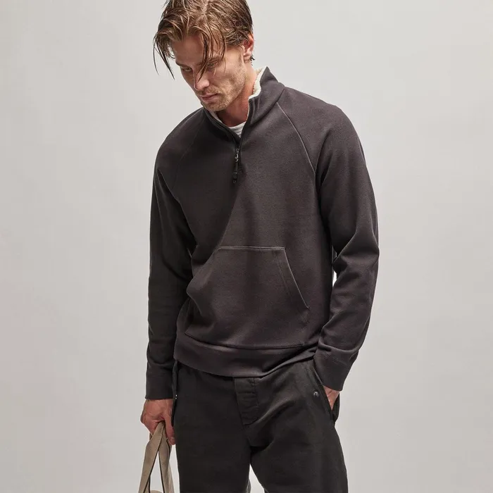 Men JacketsOuterwear James Perse Sherpa Lined Scuba Half Zip Magma