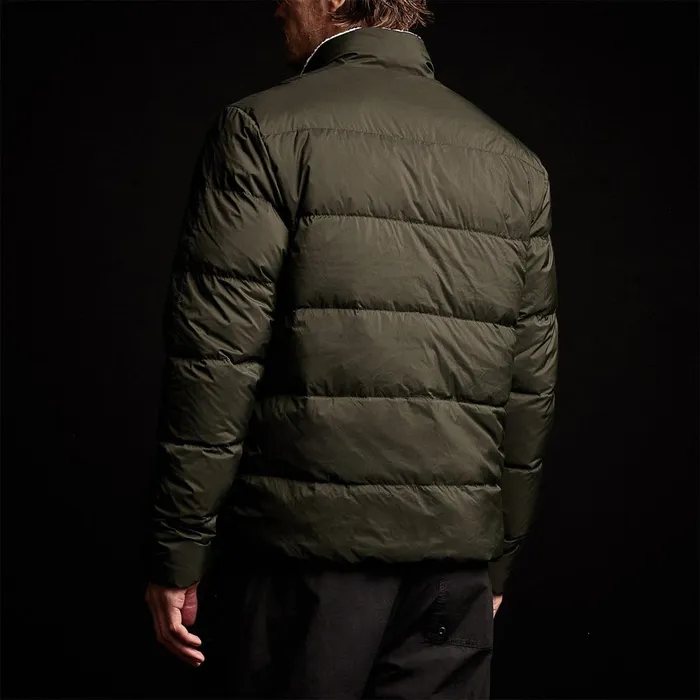 Men JacketsOuterwear James Perse Side Stripe Puffer Jacket Oliveblack