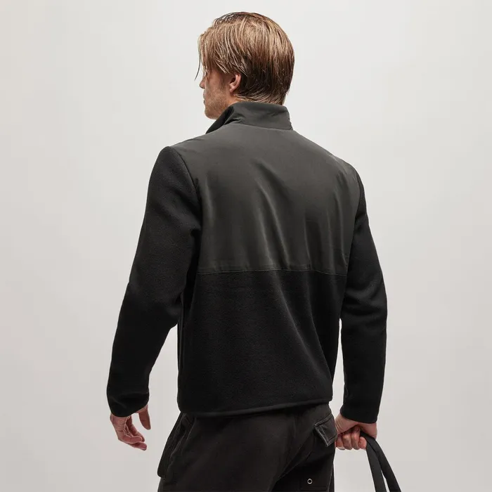 Men JacketsOuterwear James Perse Wool Jersey Mixed Media Jacket Black