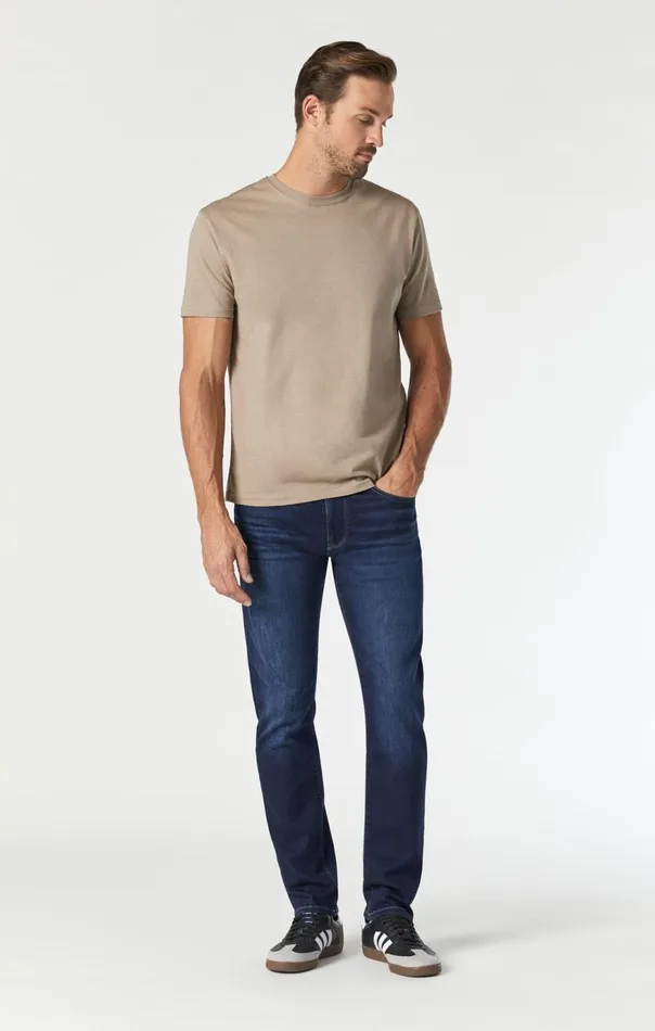 Men Jake Slim Leg In Deep Brushed Athletic Mavi Jeans Denim