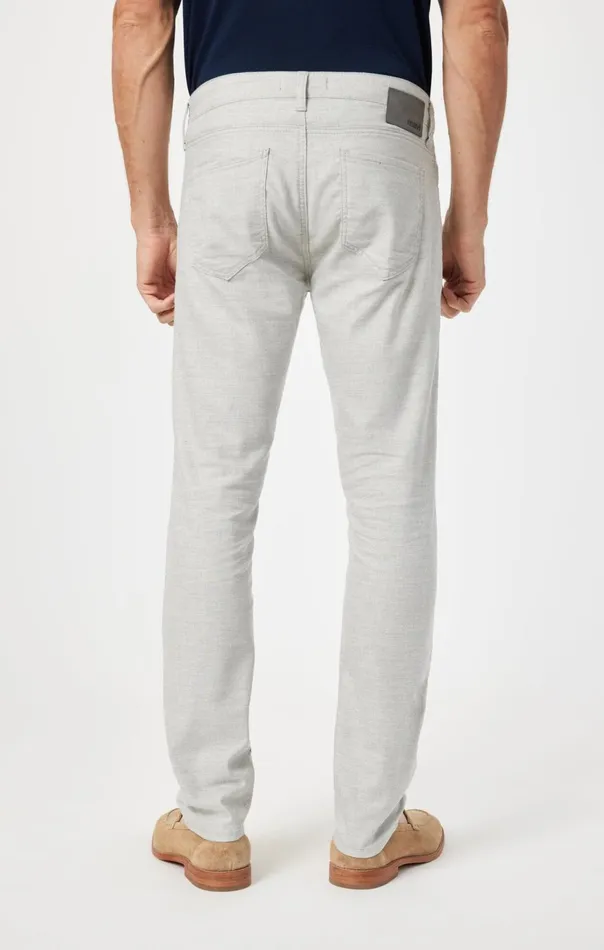 Men Jake Slim Leg In Light Grey Linen Mavi Jeans Pants Men Jake Slim Leg In Light Grey Linen Mavi Jeans Pants
