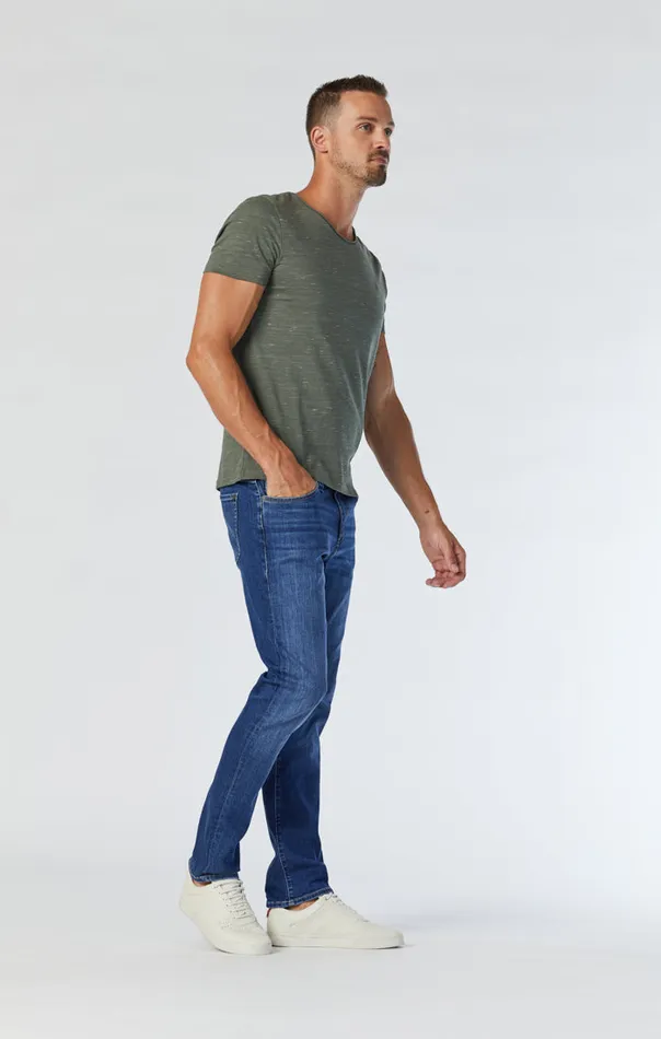 Men Jake Slim Leg Jeans In Indigo Brushed Williamsburg Mavi Jeans Denim