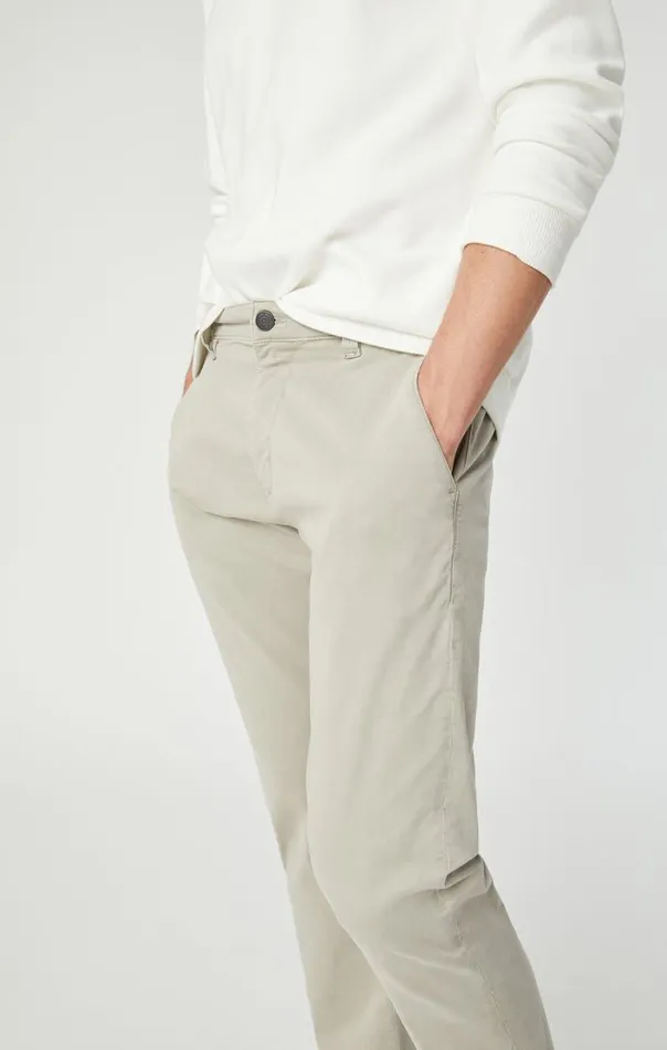 Men Johnny Slim Leg Chino In Stone Grey Sateen Twill Mavi Jeans Pants Men Johnny Slim Leg Chino In Stone Grey Sateen Twill Mavi Jeans Pants
