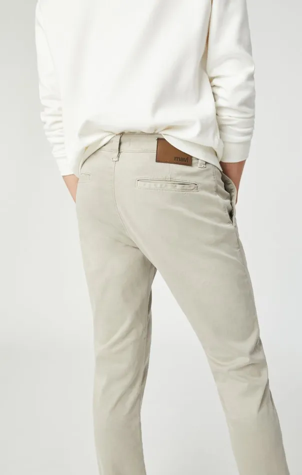 Men Johnny Slim Leg Chino In Stone Grey Sateen Twill Mavi Jeans Pants Men Johnny Slim Leg Chino In Stone Grey Sateen Twill Mavi Jeans Pants