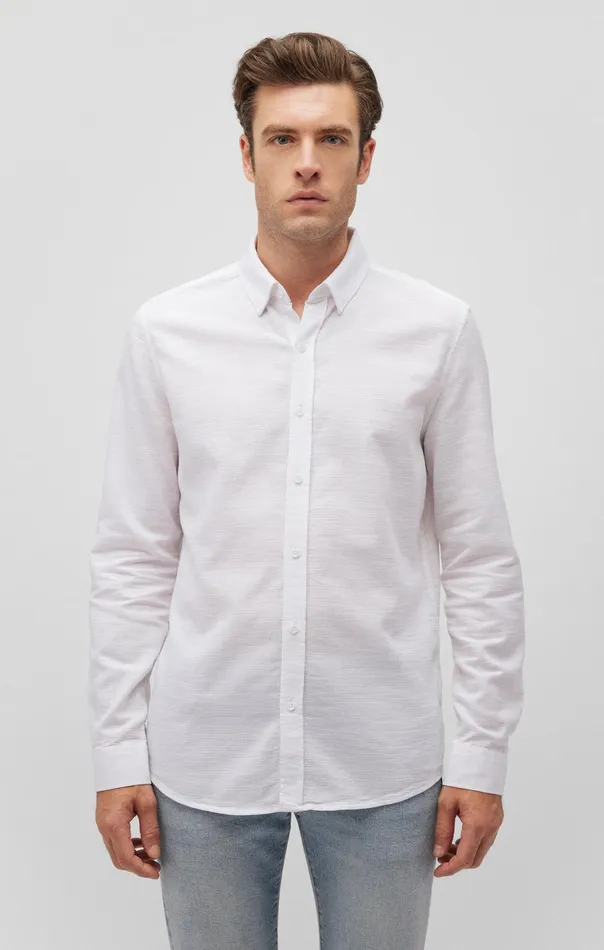 Men Ken ButtonUp Shirt In Antique White Mavi Jeans Shirts Men Ken ButtonUp Shirt In Antique White Mavi Jeans Shirts