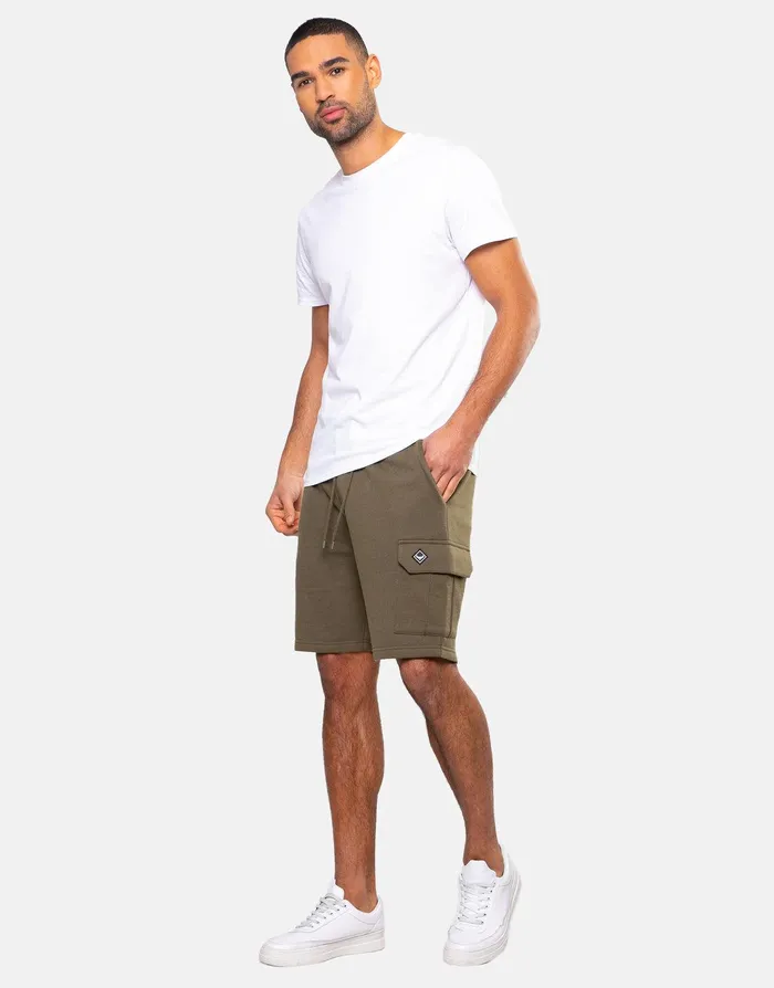 Men Khaki Cargo Fleece Shorts Khaki Threadbare Shorts Men Khaki Cargo Fleece Shorts Khaki Threadbare Shorts