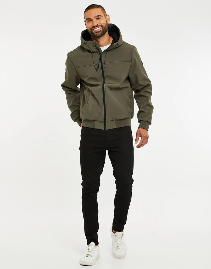 Men Khaki Lightweight Hooded Jacket Khaki Threadbare Jacket and Coats Men Khaki Lightweight Hooded Jacket Khaki Threadbare Jacket and Coats