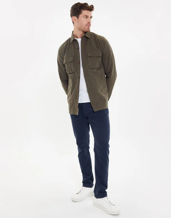 Men Khaki Long Sleeve Shirt Khaki Threadbare Shackets Men Khaki Long Sleeve Shirt Khaki Threadbare Shackets