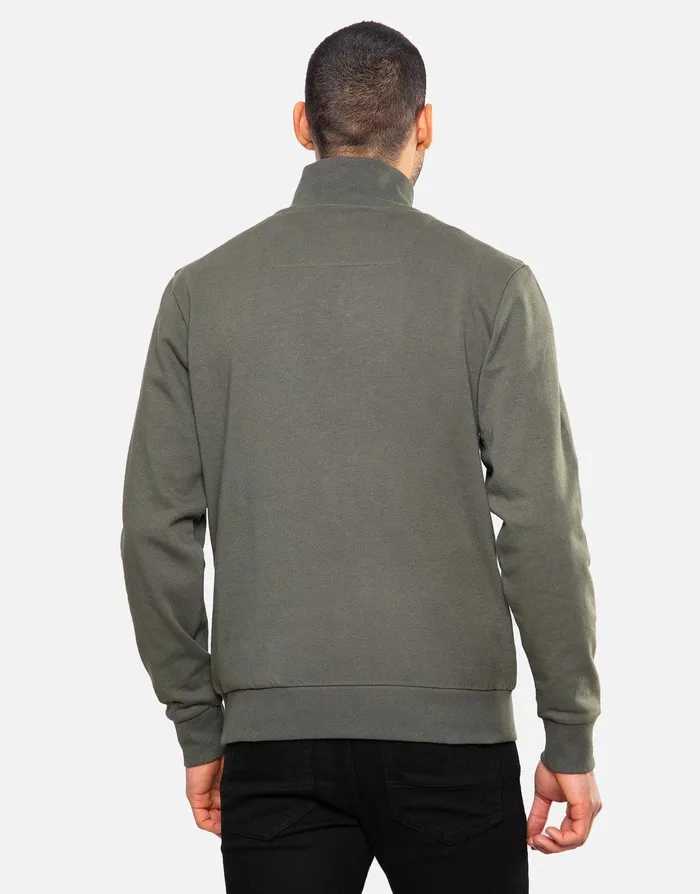 Men Khaki Quarter Zip Knitted Sweatshirt Khaki Threadbare Sweatshirts Men Khaki Quarter Zip Knitted Sweatshirt Khaki Threadbare Sweatshirts